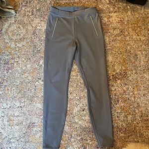 ALO Yoga Slate Gray blue Leggings with Zipper Details